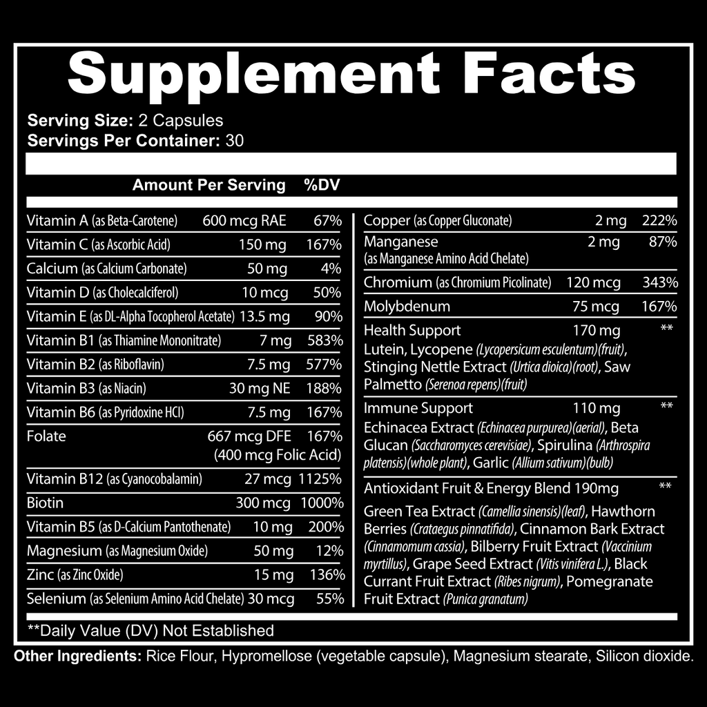 SUPERIOR COMPLETE MULTIVITAMIN - All‑in‑One Defense for Energy, Immunity & Longevity