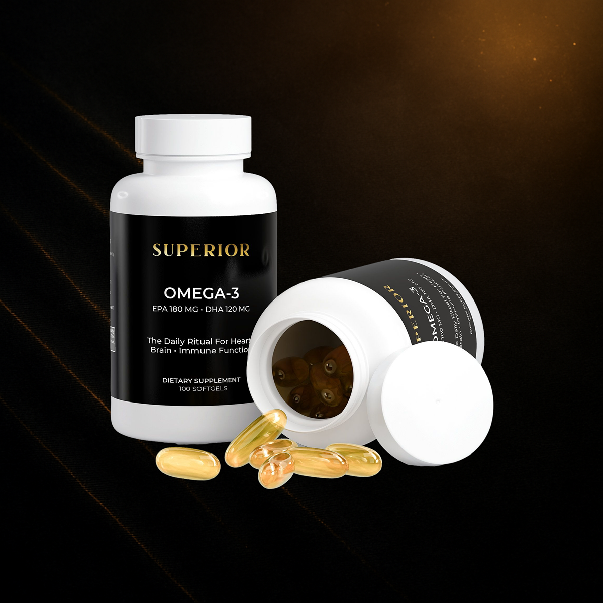 SUPERIOR OMEGA-3 - THE DAILY RITUAL FOR HEART. BRAIN. IMMUNE FUNCTION.